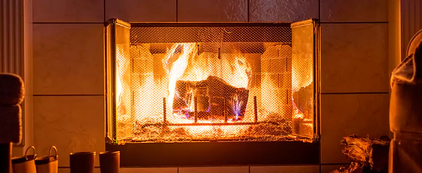 Mendota Hearth Landscape Fireplace Installation in Portsmouth, New Hampshire