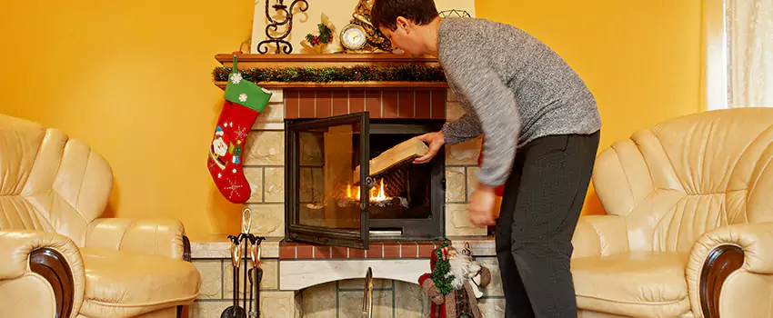 Rusted Metal Fireplace Restoration in Portsmouth, New Hampshire